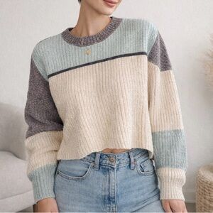 Urban Outfitters Colorblock Knit Sweater Medium NWT